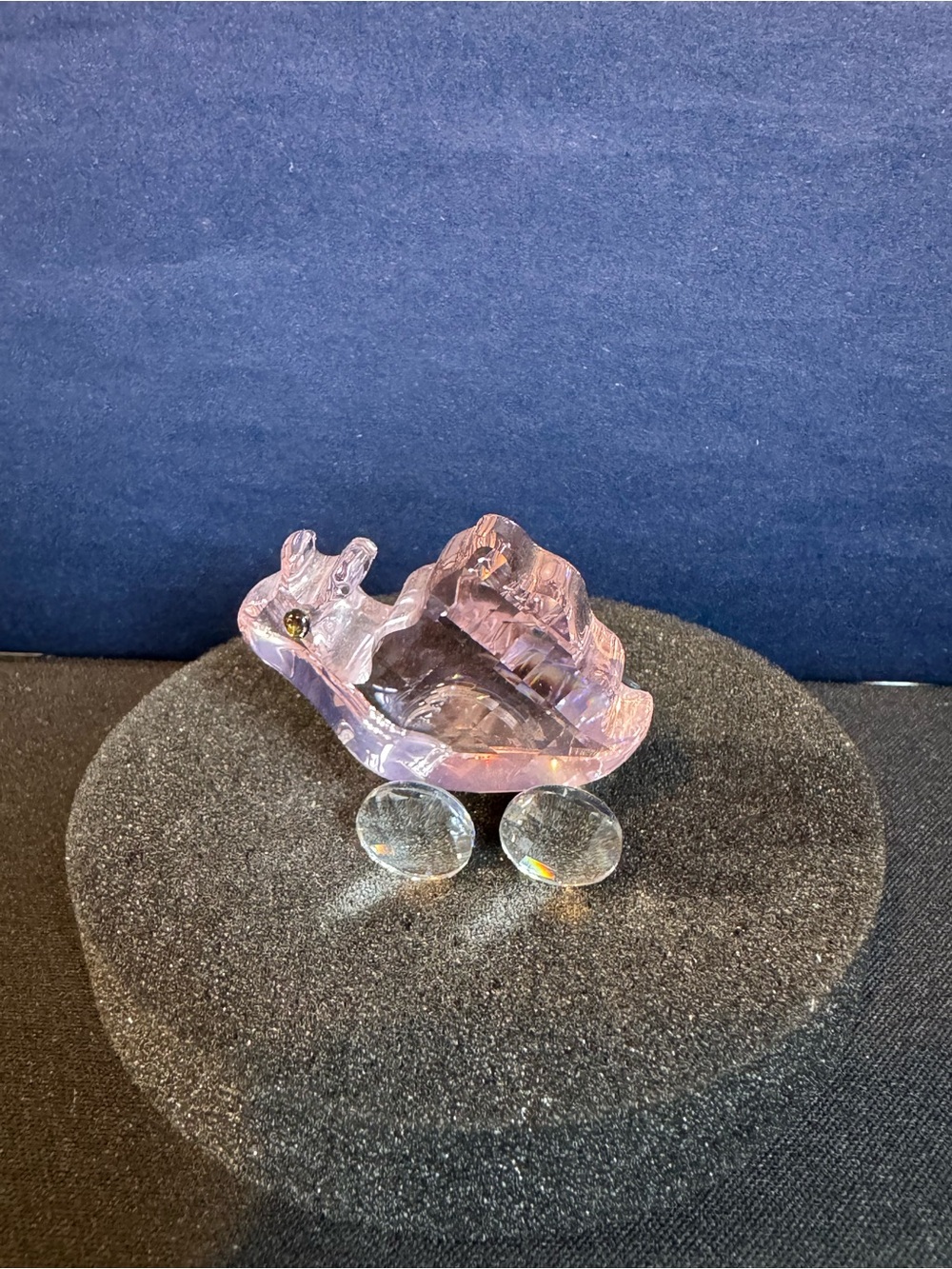 Swarovski Pink Crystal Snail Figurine